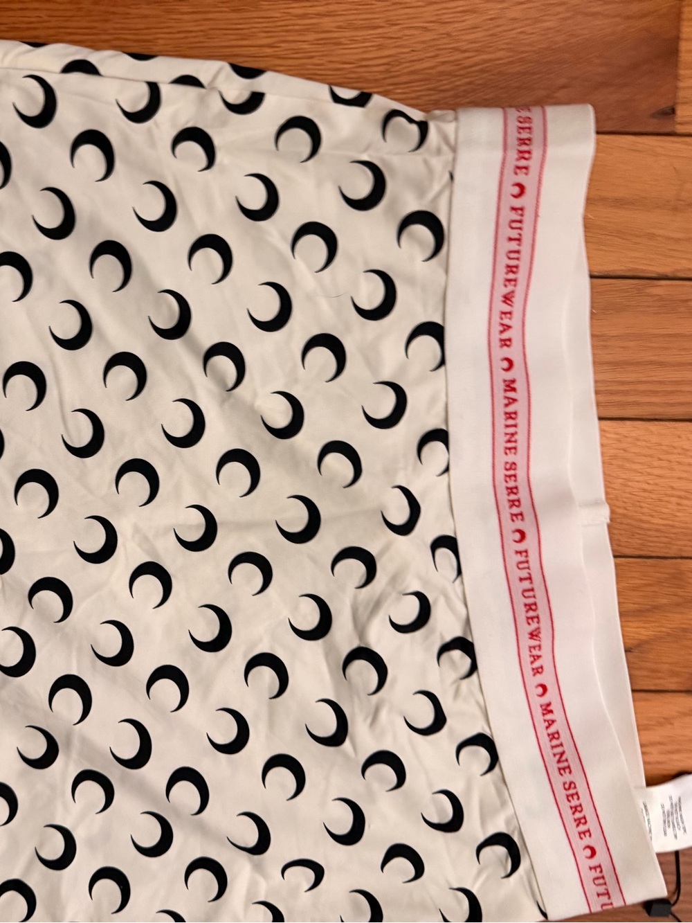 Marine Serre White and Black Crescent Moon Leggings